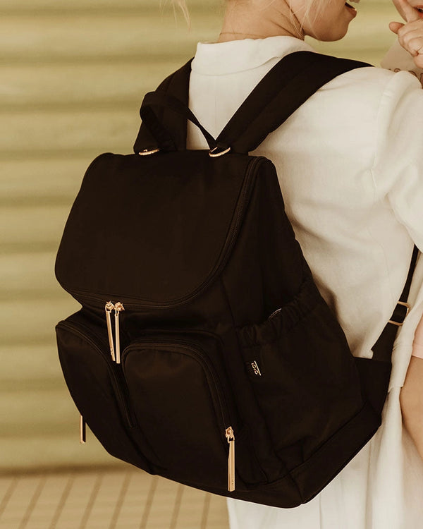 Signature Nappy Backpack - Black Nylon - OIOI
