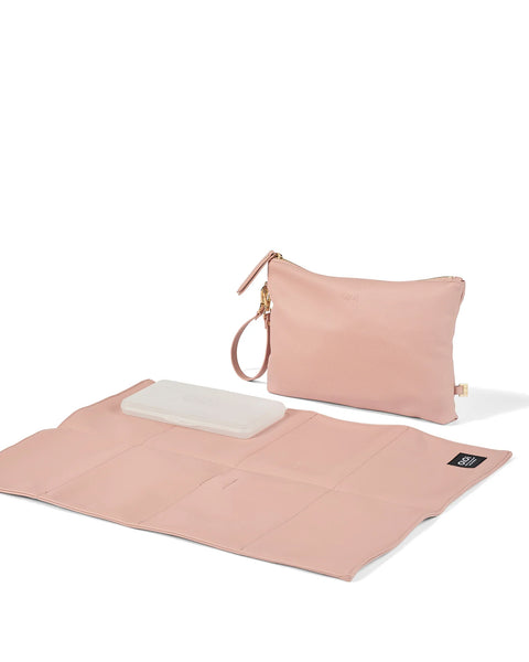 Nappy Changing Pouch - Pink Faux Leather - OIOI