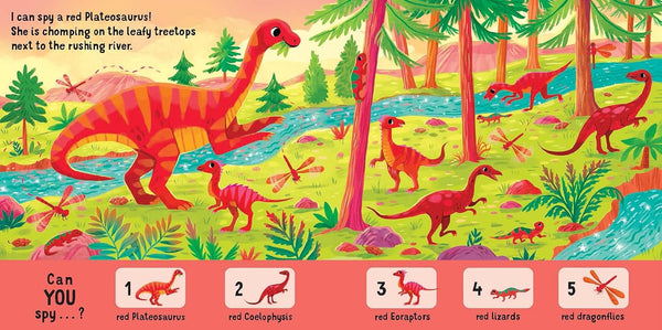 I Can Spy a Dinosaur: Spotting, Counting, Colours -Kids Book