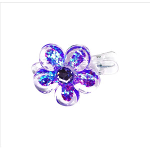 Daisy Sparkle Hair Clips - Pink Poppy