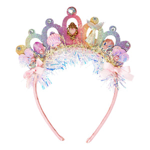 Mermaid Crown Headband - Pink Poppy