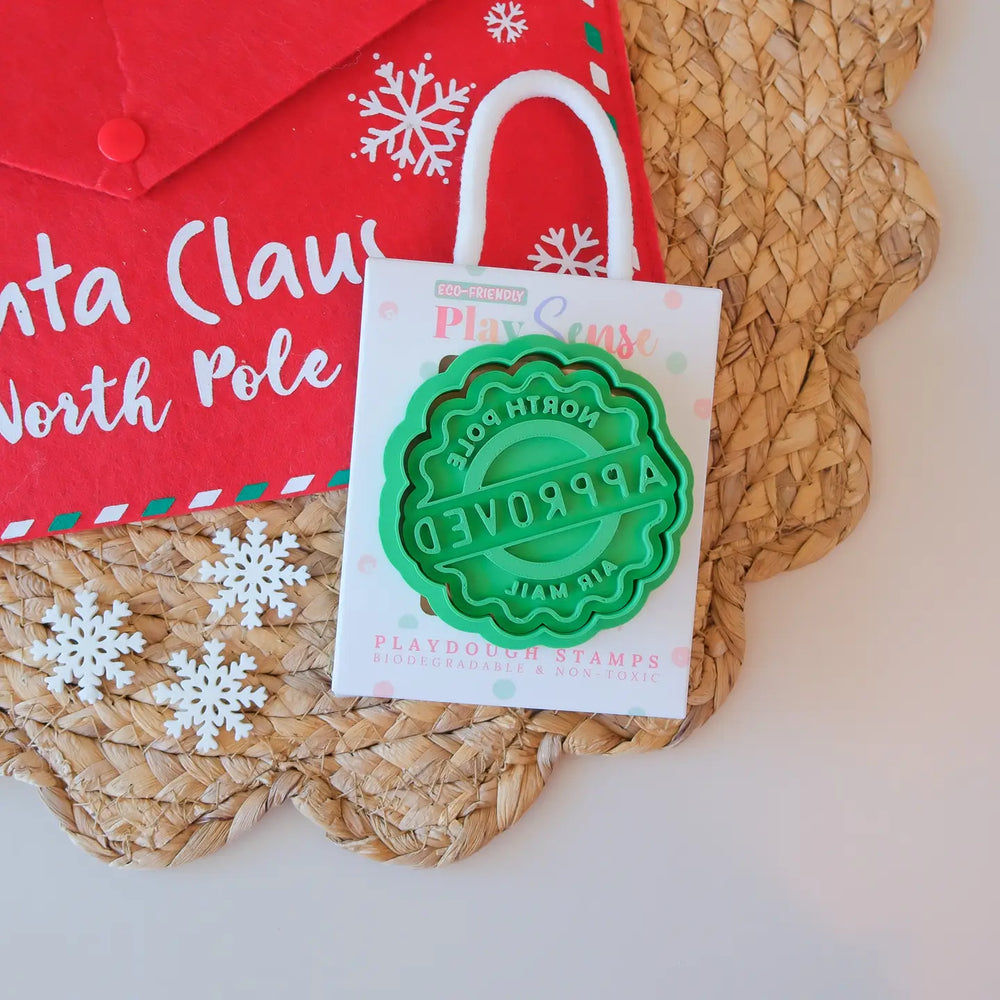 Eco Playdough Stamp | Christmas | North Pole Approved Stamp - Play Sense