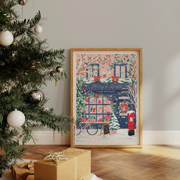 Christmas Boutique A4 Print - Simply Katy