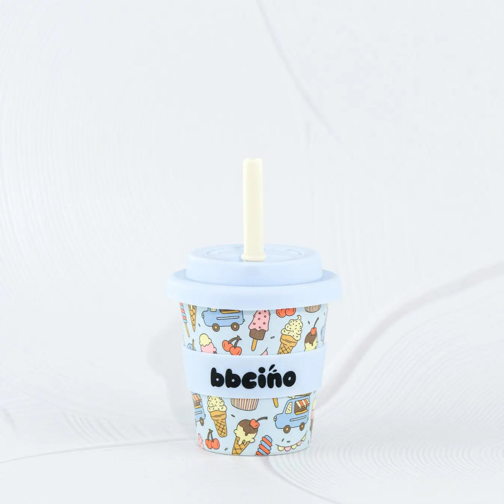 Scoops in Blue Babycino Cup - 120ml (Straw Included) - BBCINO