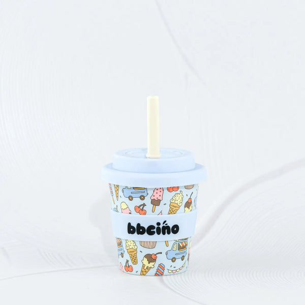 Scoops in Blue Babycino Cup - 120ml (Straw Included) - BBCINO