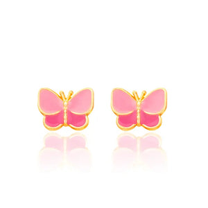 Sweet Pink Butterfly | Cutie Stud Earrings For Girls - Girl Nation