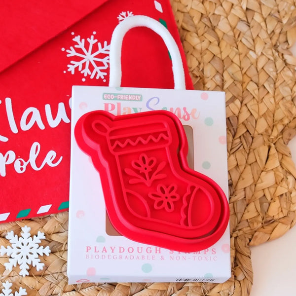 Eco Christmas Playdough Stamp | Nordic Christmas Stocking - Play Sense