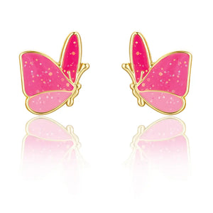 Glitter Butterfly - Cutie Stud Earrings For Girls - Girl Nation