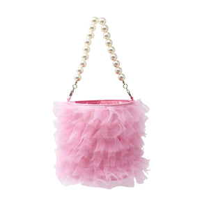 Ballerina Ruffle Handbag - Pink Poppy