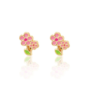 Little Pink Flower - Cutie Stud Earrings For Children - Girl Nation