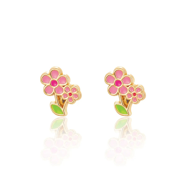 Little Pink Flower - Cutie Stud Earrings For Children - Girl Nation