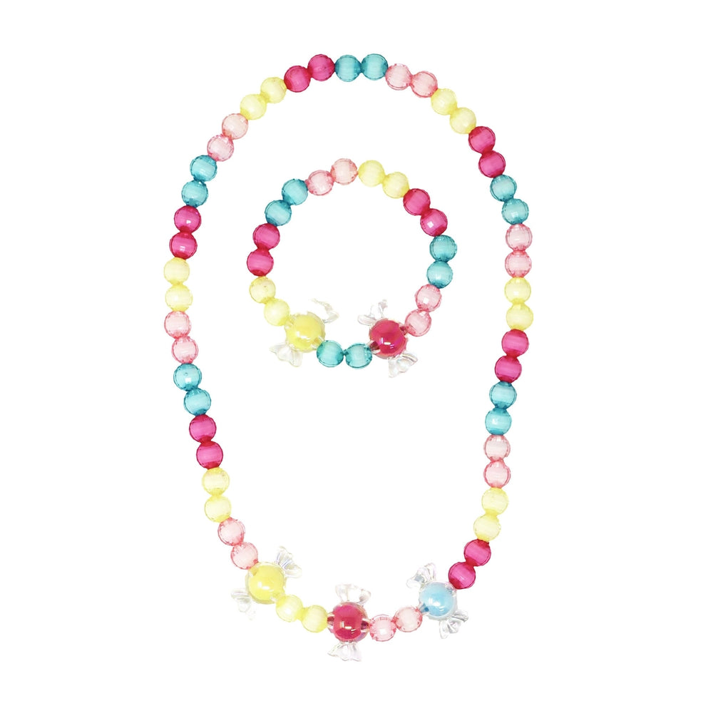 Candy Lolly Necklace & Bracelet - Pink Poppy