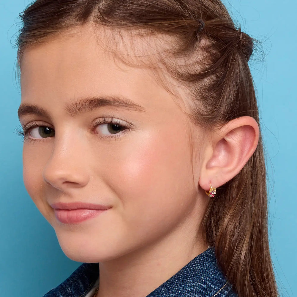 Unicorn Earlets | 18K Gold Plated Girls Huggie Earrings - Girl Nation