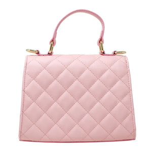 Claris Quilted Shoulder Handbag - Pink Poppy