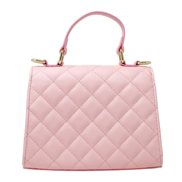 Claris Quilted Shoulder Handbag - Pink Poppy
