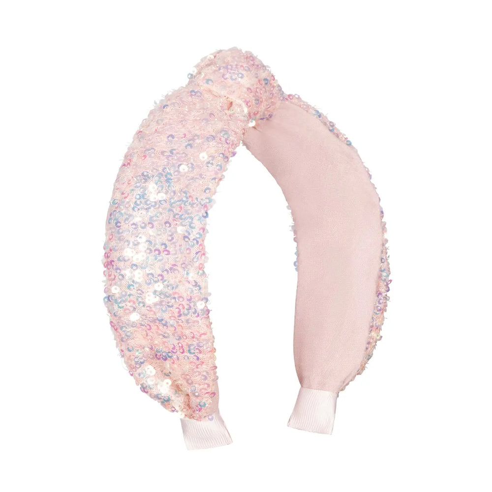 Pink Sequin Knotted Headband - Rockahula Kids