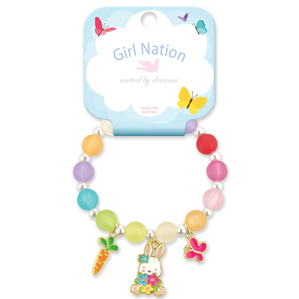 Charming Whimsy Bracelet | Easter Bunny and Blooms - Girl Nation