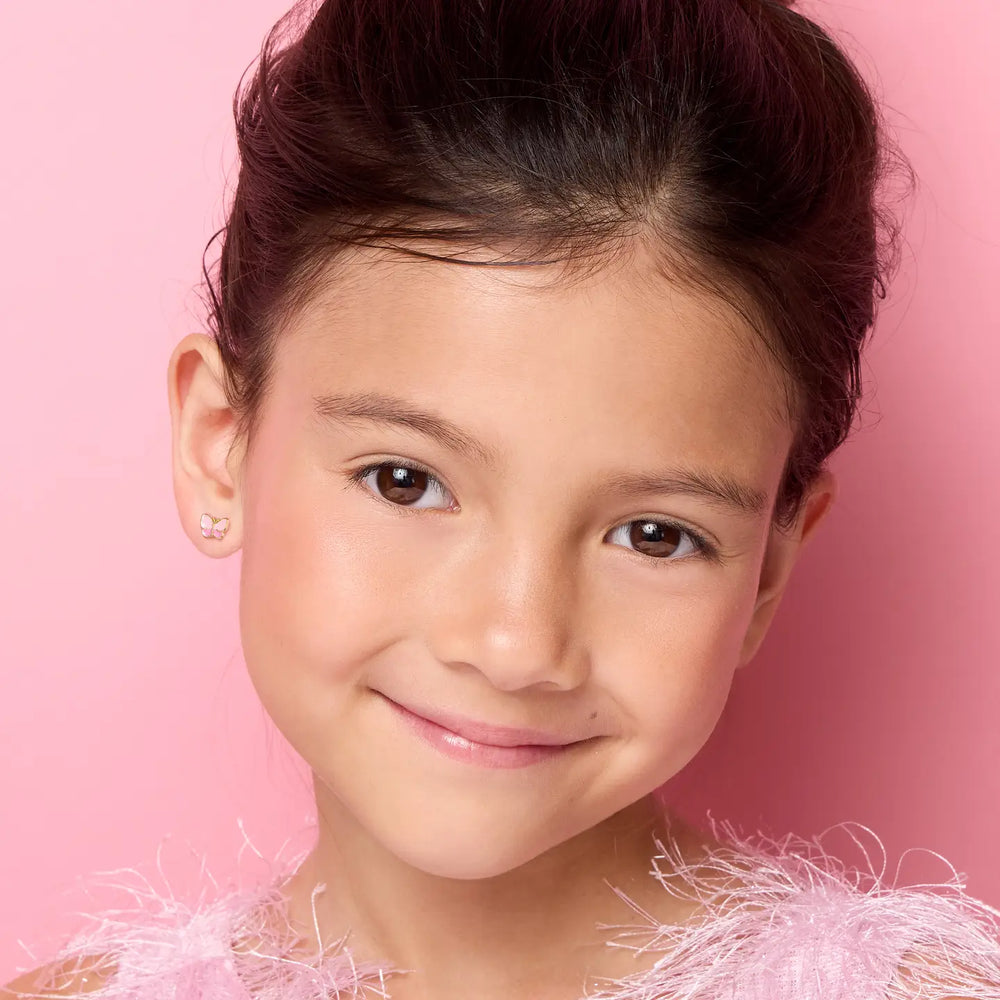 Sweet Pink Butterfly | Cutie Stud Earrings For Girls - Girl Nation