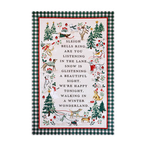 Winter Walkies  Christmas Tea Towel - IS GIFT