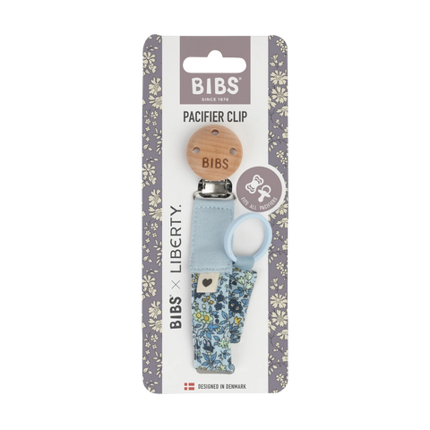 Liberty Pacifier Clip - Chamomile Lawn Baby Blue - Bibs Denmark