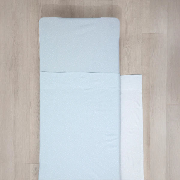 Stacking Bed Sheet Blue Dots - Living Textiles