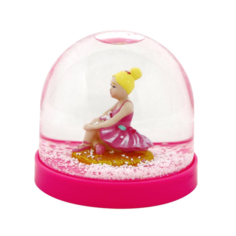 Ballerina Acrylic Snow Globe - Pink Poppy