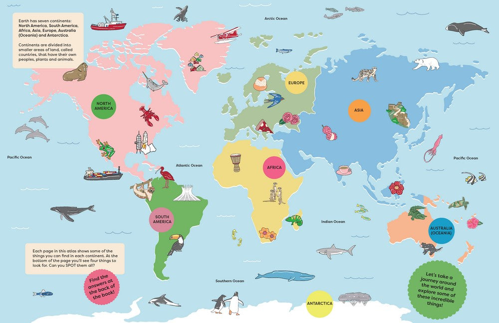Spot It! World Atlas A Look-and-Find Book - Kids Book