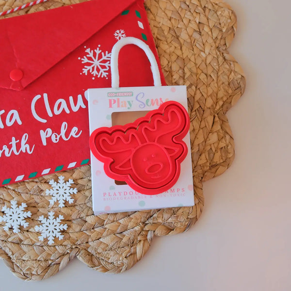 Eco Playdough Stamp | Christmas | Rudolph - Play Sense