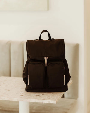 Signature Nappy Backpack - Black Nylon - OIOI
