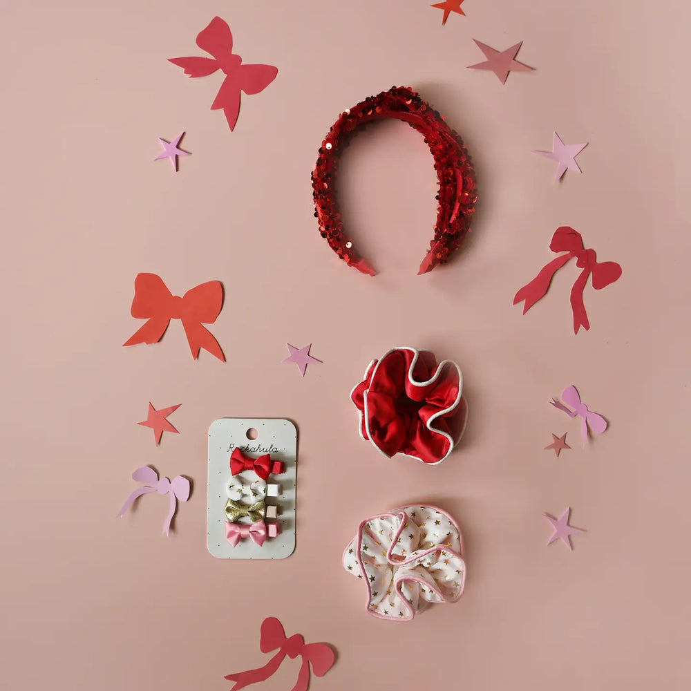 Festive Double Ruffle Scrunchies - Rockahula Kids