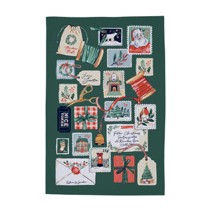 Letters to Santa Tea Towel Green - IS GIFT
