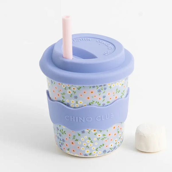 Blue Floral Kids Keep Cup 8 oz - Chino Club