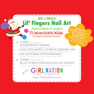 Holly Jolly Cutie Stick-On Earring and Nail Sticker Gift Set - Girl Nation