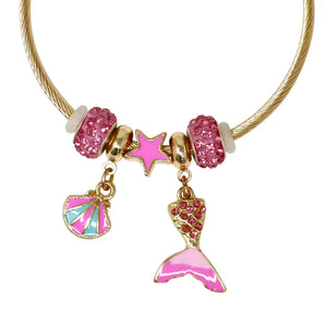 Mermaid Charm Bracelet - Pink Poppy