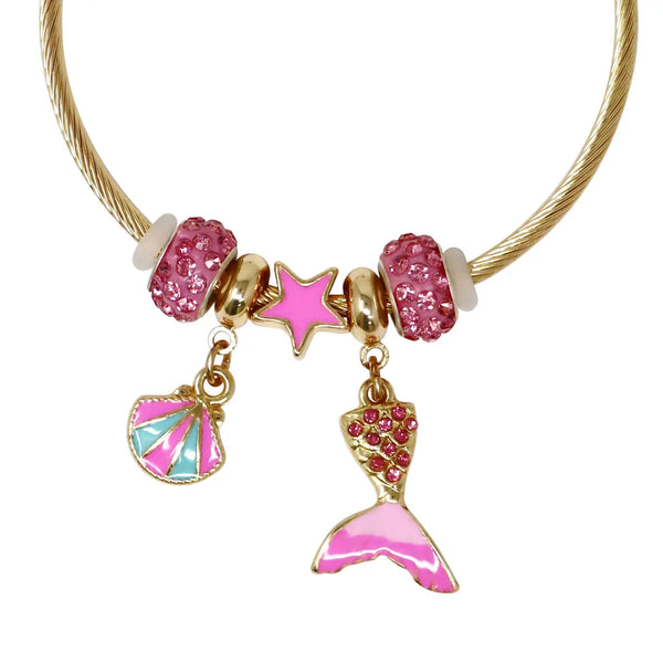 Mermaid Charm Bracelet - Pink Poppy