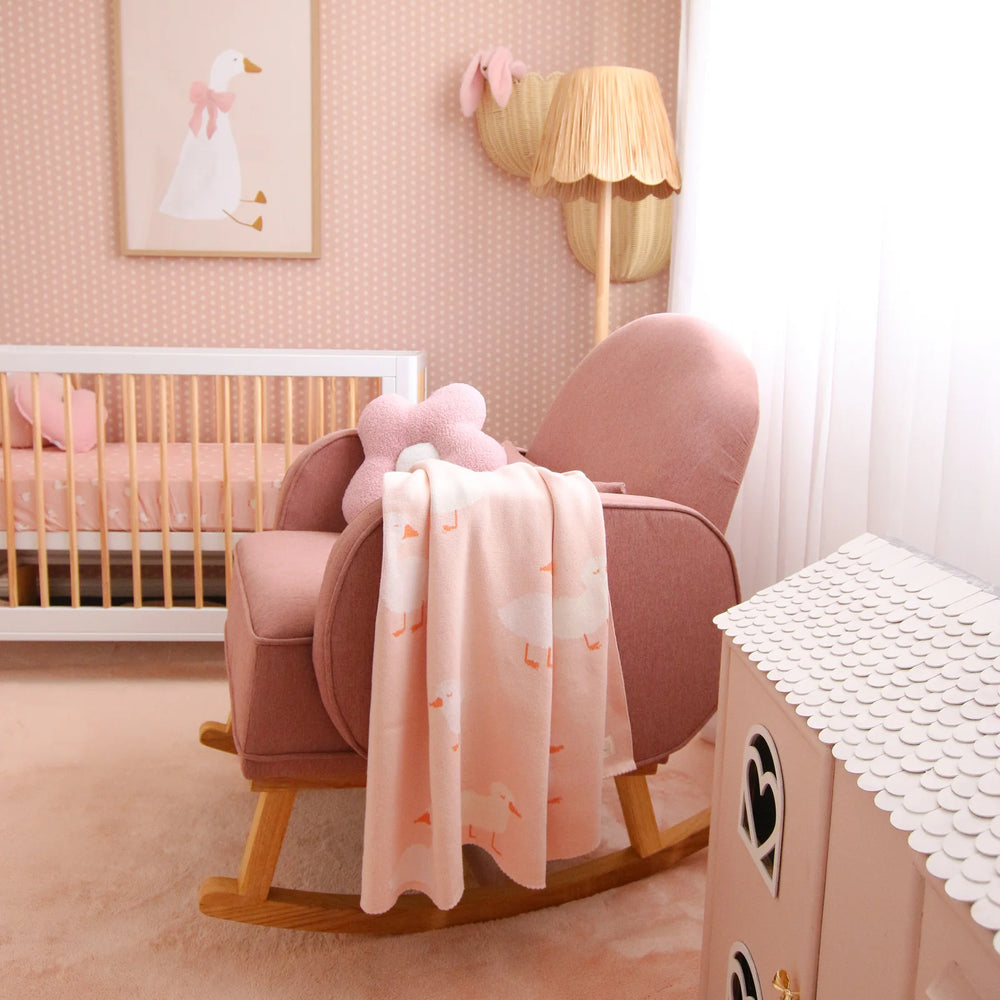 Pink Ducks Blanket - Fox & Fallow