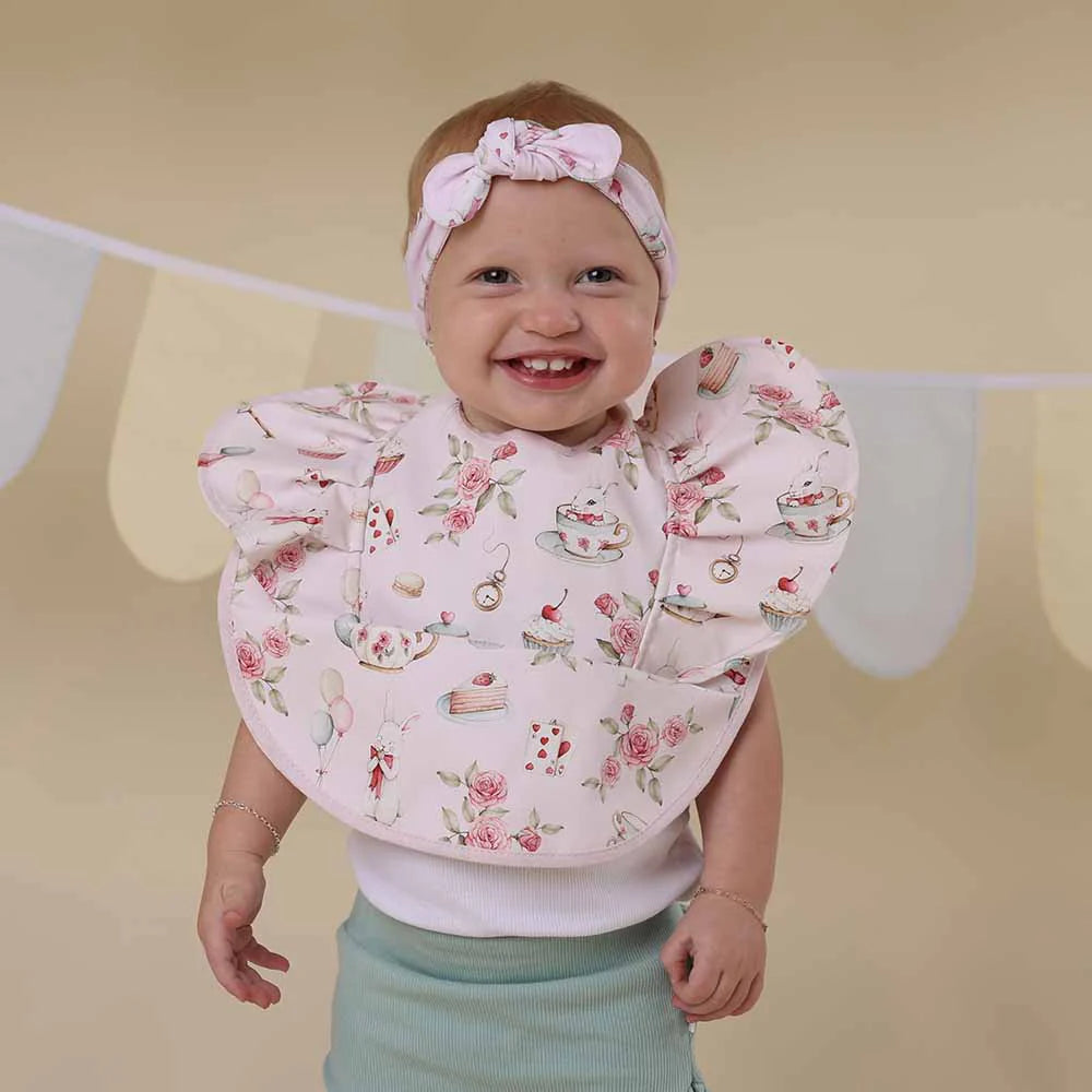 Alice’s Tea Party Frill Snuggle Bib - Snuggle Hunny