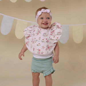 Alice’s Tea Party Frill Snuggle Bib - Snuggle Hunny