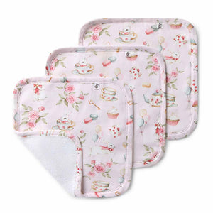 Alice’s Tea Party Organic Wash Cloths - 3 Pack - Snuggle Hunny