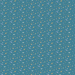Ocean Creatures Marine Organic Fitted Cot Sheet - Fox & Fallow