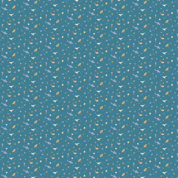 Ocean Creatures Marine Organic Fitted Bassinet Sheet/Change Pad Cover - Fox & Fallow - DISCOUNTED