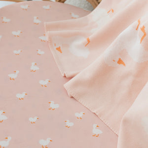 Pink Ducks Blanket - Fox & Fallow