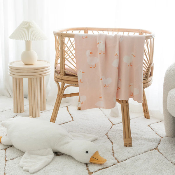 Pink Ducks Blanket - Fox & Fallow