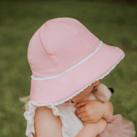 Toddler Bucket Hat - Blush Ruffle Trim - Bedhead