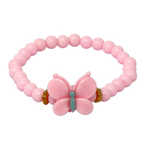 Ballet Butterfly 3-pack Bracelet Set - Pink Poppy