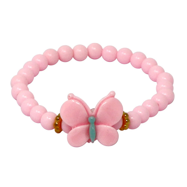 Ballet Butterfly 3-pack Bracelet Set - Pink Poppy
