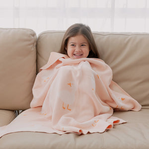 Pink Ducks Blanket - Fox & Fallow