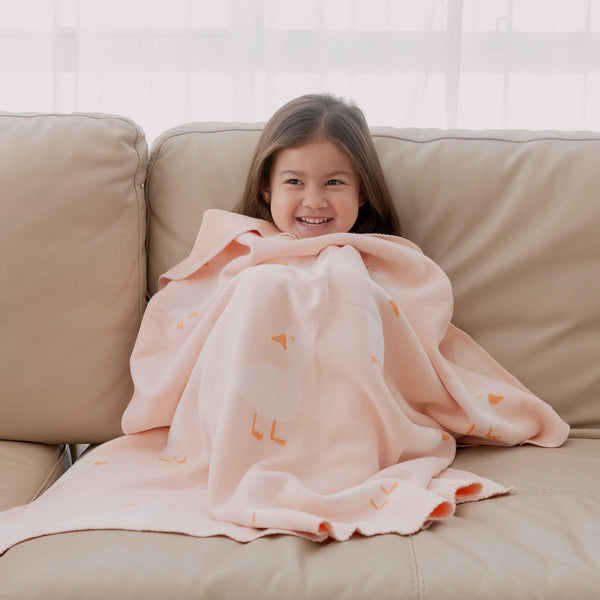 Pink Ducks Blanket - Fox & Fallow