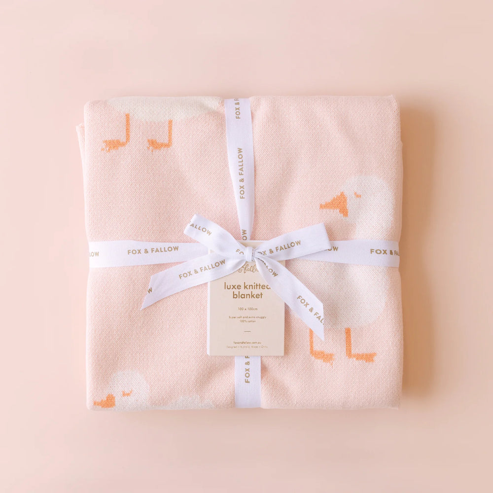 Pink Ducks Blanket - Fox & Fallow