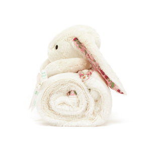 Blossom Cream Bunny 'Berry' Blankie - Jellycat